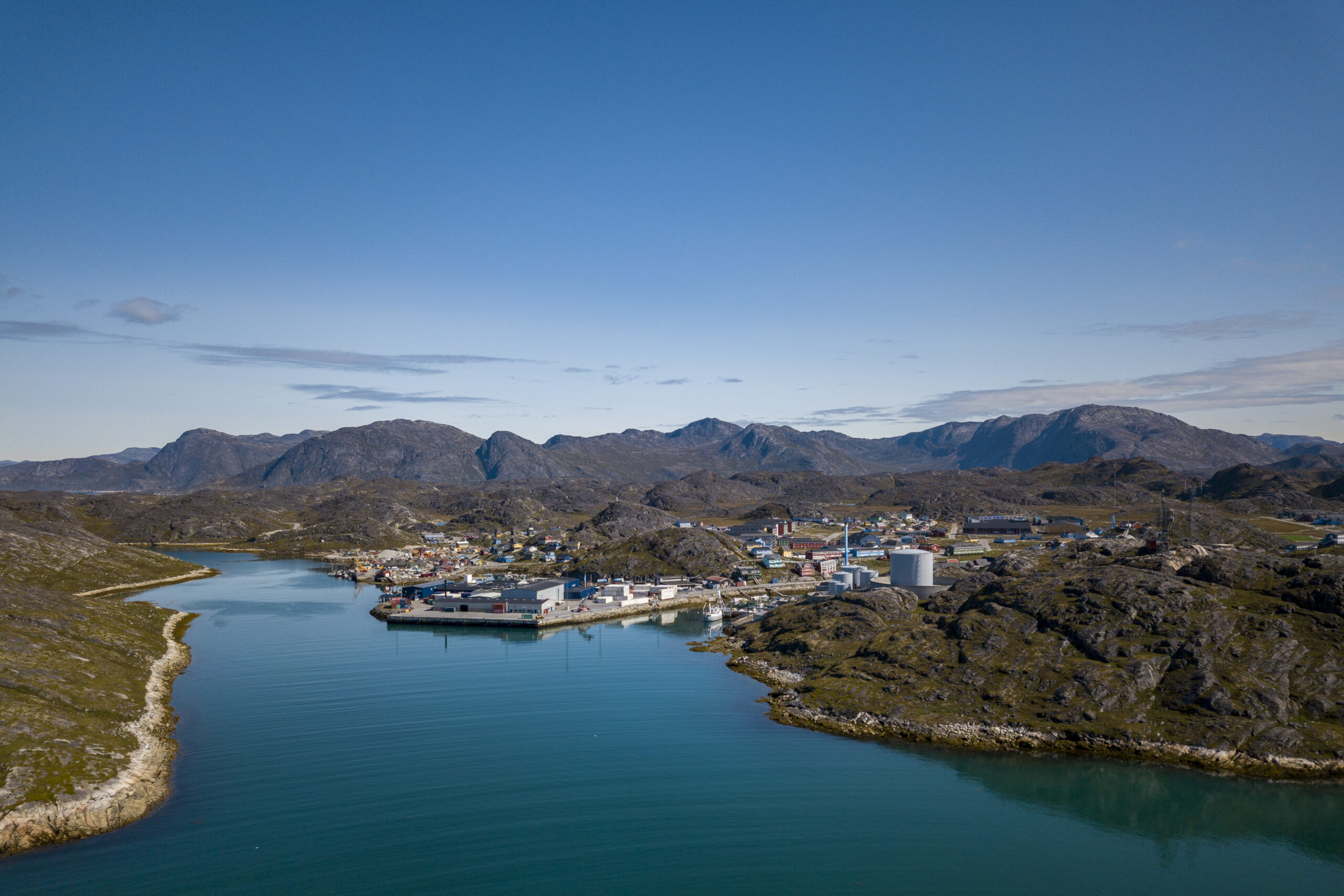 The coast of Paamiut viewed from high above